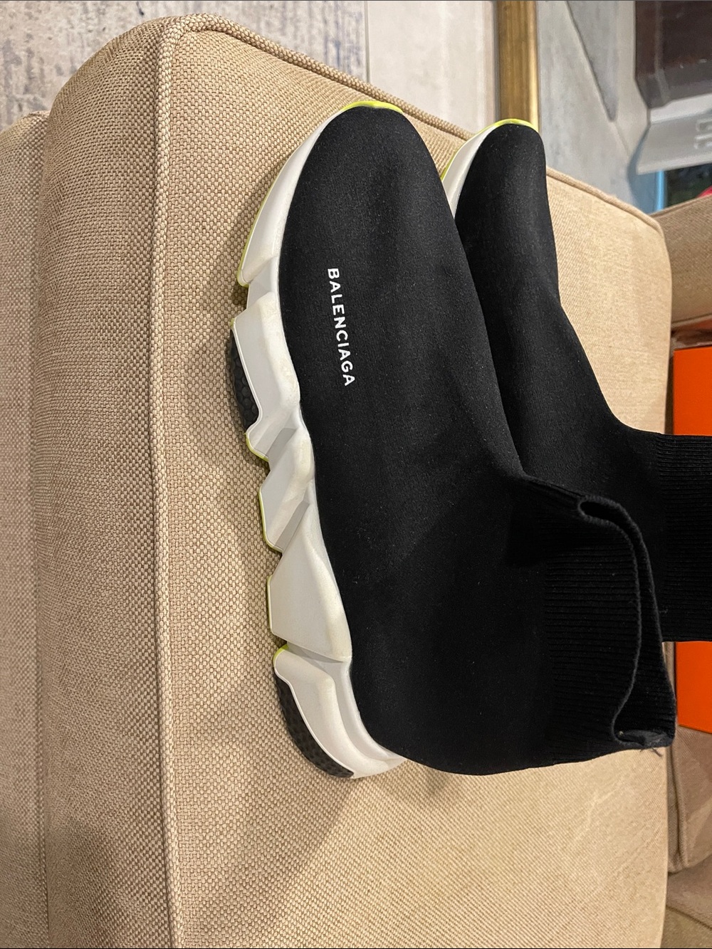 Balenciaga Men's Black Sock Runner Sneakers